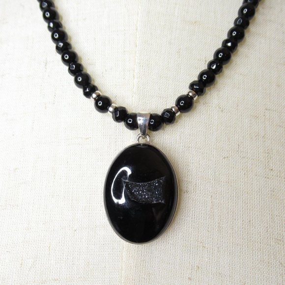 Black Onyx Druzy necklace - Picture 13 of 13